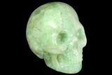 Realistic, Polished Jade (Nephrite) Skull #116853-1